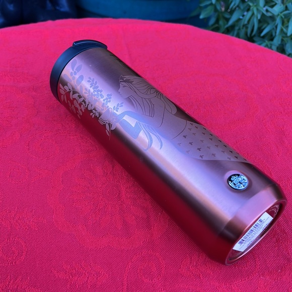 New Starbucks Rose Gold Siren Embossed Insulated Grande 16oz Coffee Tumbler - Picture 13 of 16